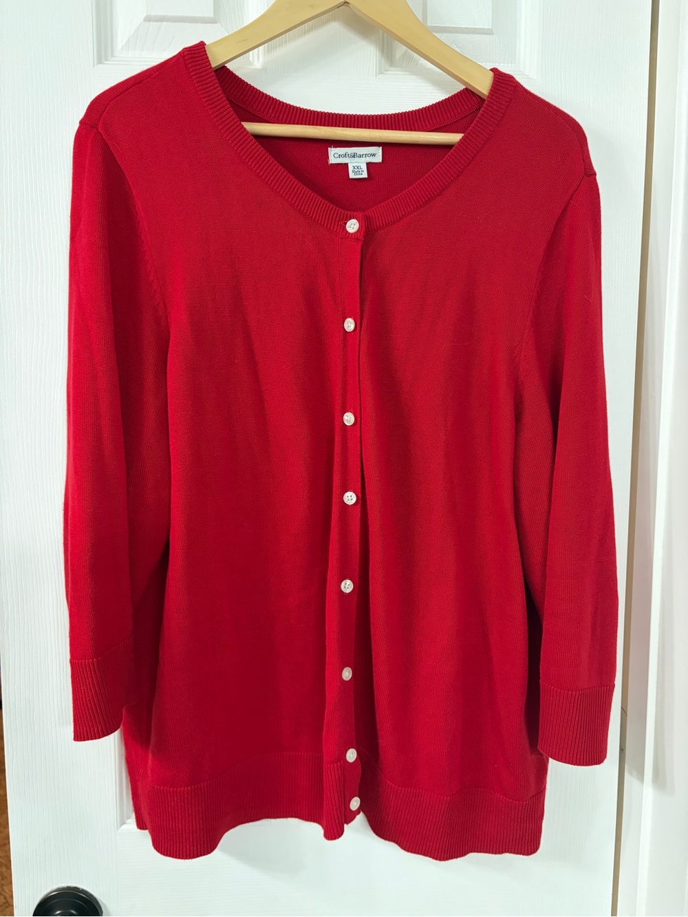 croft & barrow Red Women's Button-Front Cardigan